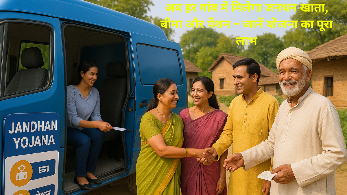 जनधन योजना, ग्रामीण बैंकिंग, वित्तीय समावेशन, भारत गांव, बीमा सेवा, पेंशन योजना, बैंक वैन, सरकारी योजना, वित्तीय साक्षरता, ग्रामीण भारत, मोबाइल बैंकिंग